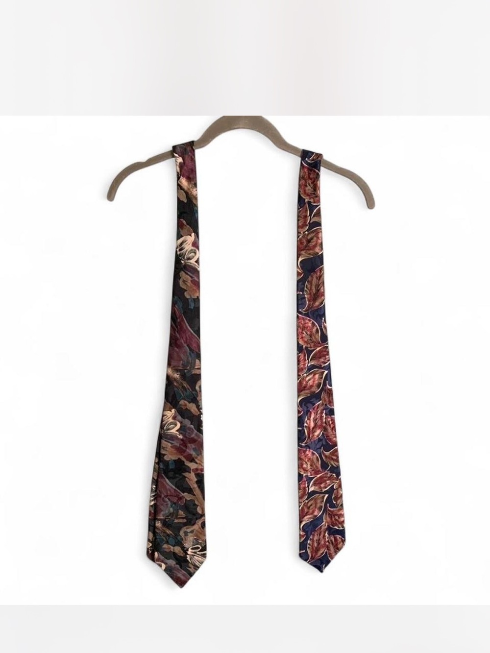 Men's Floral Dress ties:Envoy blue gold burgundy and Envoy LE gold teal purple